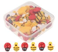 Homoyoyo Mini Adornos de Abejas de Resina 40 Pcs Accesorios Decoración para Manualidades para Diy Accesorios de Teléfono y Tocados