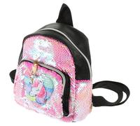 Homoyoyo Mochila Escolar De Unicornio Lentejuelas Rosa Brillante para Niñas, Mochila Casual De Viaje, Tamaño Pequeño y Diseño Purpurina