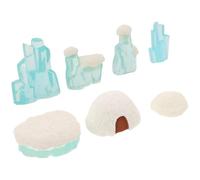 Homoyoyo Modelo de Iglú de Resina 7 Piezas para Manualidades de Invierno Figuras de Mini Casas de Hielo para Decoración y Juego Educativo Casa