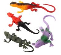 Homoyoyo Modelo de Simulación de Animales Salvajes Anole, Juguete Divertido de Prensa con Sonido, Set de 4 Piezas de Plástico Detallado para Decoración y Juego Educativo