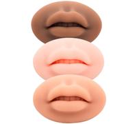 Homoyoyo Modelos de Labios Falsos de Silicona 3 Piezas Tamaño Natural Piel Sintética Flexible para Práctica Profesional de Tatuajes en Labios Principiantes y Artistas Profesionales Uso en Estudio