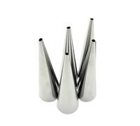 Homoyoyo Molde de Croissant de Acero Inoxidable Grande 12x3x3 Cm, 18 Tubos Cilíndricos Reutilizables para Hornear Cannoli, Repostería y Decoración de Pasteles, Utensilios para Repostería