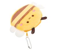 Homoyoyo Monedero de Peluche de Abeja Mini, Llavero para Mochila, Felpa, Almacenamiento para Monedas y Llaves, Accesorio Kawaii para Mujeres y Niñas, Bolsa Pequeña Portátil para Uso