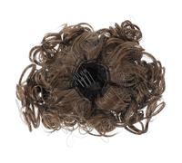 Homoyoyo Moño Postizo Rizado de Alta Temperatura Extensión de Coleta Elástica Efecto Despeinado Cómodo y Natural para Diario y