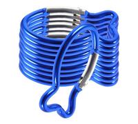 Homoyoyo Mosquetón para Acampar de Aleación de Aluminio en Forma de Pez, 10 Piezas, Accesorio de Escalada Seguro para Exteriores y Mochilas