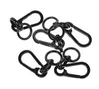 Homoyoyo Mosquetones Cierre Giratorio de Metal 5 Piezas, Clip Multiusos para Llaves y Correas, Gancho Resistente para Mochilas, Arnés de Senderismo y Accesorios de Mascotas, Color Negro