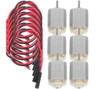 Homoyoyo Motor Eléctrico de Corriente Continua 3v, Mini Motor para Juguetes Cubierta de Acero Inoxidable, 6 Piezas para Construcción de Barcos y Modelos, Uso Escolar