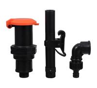 Homoyoyo Negra Válvula de Toma de Agua Rápida 1 Pieza 3/4 Dn20 de PP | Compatible Varios Conectores, Acceso Inmediato al Agua, Capuchón Protector, para Zonas Industriales y Residenciales