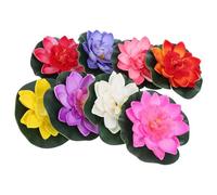 Homoyoyo Nenúfares Artificiales Flotantes 8 Piezas 10 CM Flores de Loto Pequeñas para Estanque Piscina y Jardín Plástico Resistente Decoración Colorida para Fuente y Acuario