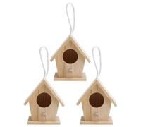 Homoyoyo Nido de Pájaro Artificial Beige de Plástico, 3 Piezas Decorativas Realistas para Pequeños Animales y Aves, Adecuado para Decorar Mesas en Temporada de Flores
