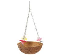 Homoyoyo Nido de Pájaro Natural de Cáscara de Fruta Tropical Columpio Colgante para Pájaros Pequeño Cama para Periquitos y Loros Lugar de Cría y Descanso al Aire Libre Color Aleatorio