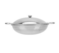 Homoyoyo Olla de Acero Inoxidable Gruesa 26 CM Tapa Sartén Multifuncional Anti-Desbordamiento para Alcohol y Cocina Doméstica Resistente Corrosión Utensilios para Olla Caliente