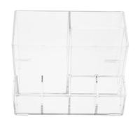 Homoyoyo Organizador Acrílico Transparente Multi-compartimentos para Brochas Maquillaje y Lápices Cejas Bote Ligero y Duradero para Baño Dormitorio Tocador