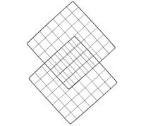 Homoyoyo Organizador de Pared Cuadrado 35X35 CM de Hierro Negro Panel Metálico Rejilla para Fotos y Decoración Soporte Mural sin Taladro para Cocina Baño y Sala Pack de 2 Unidades