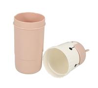 Homoyoyo Organizador Portátil Para Cepillos De Dientes Forma De Oso, Estuche De Viaje Compacto De Plástico Rosa, Soporte Ventilado Para Cepillo y Pasta Dental, Uso Diario y Viajes