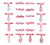 Homoyoyo Pajaritas para Mascotas de San Valentín 20 Piezas Surtidas Diseño de Corazón Accesorio para Perros y Gatos Corbatas Festivas Cómodas y Decorativas para Fiesta Romántica