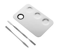 Homoyoyo Paleta de Manicura para Mezclar Esmalte de Acero Inoxidable y Decoración de Uñas con 2 Espátulas, Herramienta Profesional Varios estilos para Uso Personal y Artistas