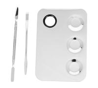 Homoyoyo Paleta para Mezclar Esmaltes de Uñas de Acero Inoxidable con Espátulas, Herramienta Profesional para Artistas y Técnicos de Manicura en Salones Varios estilos