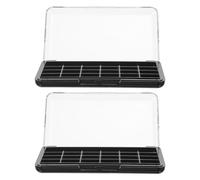 Homoyoyo Paleta Vacía para Sombras de Ojos con 24 Compartimentos Ligera y Recargable, Estuche Negro de Abs y Pp Adecuado para Uso en Casa y Viajes, Pack de 2 Unidades