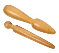 Homoyoyo Palo de Masaje de Madera 2 Piezas para Masaje de Puntos de Acupuntura en Pies y Manos Accesorio para Reflexología