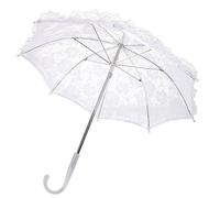 Homoyoyo Paraguas De Encaje Accesorio para Boda Sombrilla Blanca para Celebraciones De Matrimonio y Fotos De Novia Diseño Vintage para Mujer