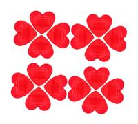 Homoyoyo Parches Adhesivos en Forma de Corazón 20 Piezas, Vendajes Transpirables y Elásticos, Color Rojo, para Cuidado de Heridas en Niños y Adultos, Uso Médico y Primeros Auxilios