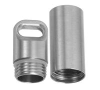 Homoyoyo Pastillero Pequeño de Acero Inoxidable, Frasco Individual Resistente al Agua Llavero, Caja Portátil para Medicamentos y Artículos de Supervivencia, Uso Diario y Viaje