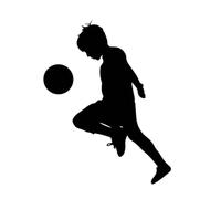 Homoyoyo Pegatina de Pared Infantil de Fútbol PVC Decoración para Habitación de Adhesivo para Dormitorio de Diseño de Jugando al Fútbol Fácil de Colocar Negro