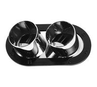 Homoyoyo Pegatina para Coche Doble Tubo de Escape en Abs Negro, Resistente a Rayaduras Diseño Estilizado para Decoración y Protección del Parachoques