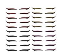 Homoyoyo Pegatinas de Delineador de Ojos Autoadhesivas Reutilizables 20 Pares 40 Unidades Colores Mixtos Oro Negro Rojo y Púrpura Tiras para Maquillaje de Ojos Natural y Duradero