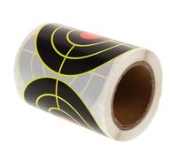 Homoyoyo Pegatinas de Objetivo para Práctica de Tiro 3 Pulgadas Rollo de 100 Unidades Adhesión Segura Amarillo Fluorescente para Disparos a Objetivos sin Residuos