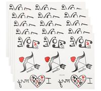 Homoyoyo Pegatinas de Tatuajes Temporales de Corazón para San Valentín 5 Unidades Tamaño 16X17 CM Material Seguro para Cuerpo Decoración Corporal para Fiesta y Obsequio Romántico