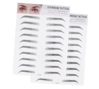 Homoyoyo Pegatinas de Transferencia para Cejas 3d Negras, 2 Piezas de Papel, Efecto Pelo Natural, Duraderas, Ideales para Hombres y Principiantes