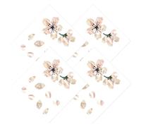 Homoyoyo Pegatinas Decorativas Autoadhesivas para Guitarra 4 Piezas Pvc Diseño Flor de Sakura para Diapasón de Guitarra Acústica, Eléctrica y Ukelele, Protección y Decoración Musical