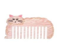 Homoyoyo Peine Cabello Antiestático de Ácido Acético Rosa, Diseño Gato, Tamaño 12×6 Cm, Peine Desenredante sin Tirones para Cabello Rizado y Masaje del Cuero Cabelludo, Adecuado para