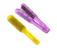 Homoyoyo Peine Cabello De Mujer 1 Unidad Resistente Al Calor Tamaño Grande Cerdas De Jabalí Transparentes Para Alisar y Desenredar Cabello Cepillo Alisador Amarillo Uso Diario