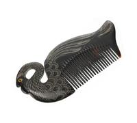 Homoyoyo Peine de Cuerno Natural Negro para Masaje Capilar Peine Creativo para Mujeres Peina y Alisa con Púas Suaves sin Dañar el Cabello Diseño Práctico y Resistente para Tipo de Cabellos