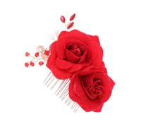 Homoyoyo Peine de Flor Rosa Elegante para Novia Accesorio de Cabello para Bodas y Fiestas Tocado Floral para Ocasiones Especiales