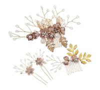 Homoyoyo Peine Inserción de Perla Peinetas Laterales Peinetas para Peinar Moños Accesorios Cabello de Novia y Boda