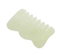 Homoyoyo Peine Masajeador de Jade Natural para Cabelludo y Cuerpo Herramienta de Gua Sha Suave para Estimular Circulación y Aliviar Dolores Facial y Corporal