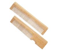 Homoyoyo Peine para Barba de Bambú Pequeño 2 Piezas Peine para Alisar Bigote y Barba Portátil para Cuidado Facial Masculino Adecuado para Uso Diario y Viaje