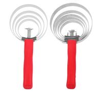 Homoyoyo Peine Reversible Cuidado de Caballos y Ganado, Cepillo de Acero Inoxidable Anillos de Metal, 2 Piezas (4 y 5 Anillos), Mango Ergonómico para Perros, Ovejas y Vacas, Herramienta