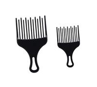 Homoyoyo Peines Para Cabello Dentado Ancho 2 Unidades Tamaño Grande y Pequeño Peine De Plástico Negro Para Desenredar Cabello Grueso y Enredado Cuidado Personal Peinados Profesionales