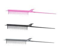 Homoyoyo Peines para Separar el Cabello 3 Piezas Fibra de Carbono Tamaño Medio para Cardar y Rayar Cabello Mujeres y Adolescentes Uso Profesional y Personal en Salón y Cuidado Capilar