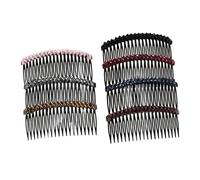 Homoyoyo Peinetas Laterales De Dientes Cristales De Imitación 7 Unidades Tamaño Estándar Para Mujer Niña Decoración De Cabello Fiesta Accesorio Mixto Colores