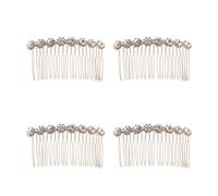 Homoyoyo Peinetas Pack de 4 Piezas Cabello Diseño de y Gemas de Imitación, Aleación Elegante para Fiesta y Banquete