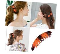 Homoyoyo Pelo De Plátano 6 Unidades Grande Estilo Caparazón De Tortuga Dientes Fuerte Sujeción Para Cabello Largo Uso Diario Oficina Fiesta Playa