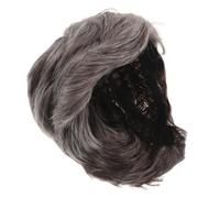 Homoyoyo Peluca Corta para Hombre Gris Plateado Peluca Sintética Resistente al para Cosplay y Disfraces de Halloween Cabello Corto Natural para Diario y Caracterización de Ancianos
