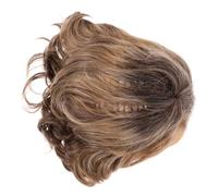 Homoyoyo Peluca Corta y Rizada para Mujer Ondulada, 1 Unidad, Talla Única, Fibra Sintética Amarilla, Peluca Frontal de Encaje, Uso Diario y Fiestas