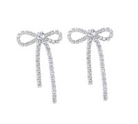 Homoyoyo Pendientes Tipo Ear Cuff Pendiente De Lazo De Gemas De Imitación Para Mujer Decorativos Oreja